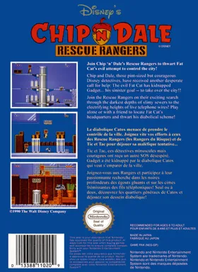 Chip 'n Dale - Rescue Rangers (Europe) (Beta) box cover back